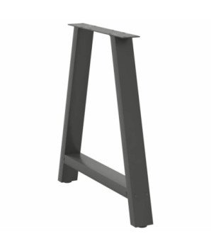 Picioare de masă în formă de A, 2 buc., antracit, 80x(72-73) cm, oțel - WOODBB1991