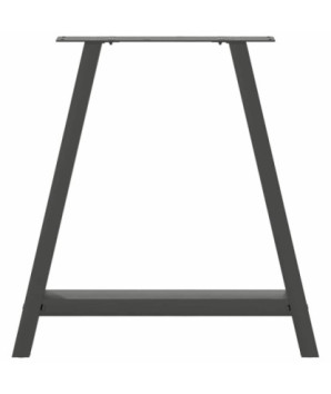 Picioare de masă în formă de A, 2 buc., antracit, 80x(72-73) cm, oțel - WOODBB1991