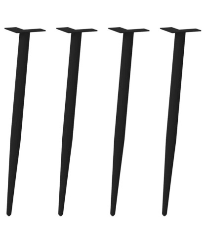 Picioare de masă consolă formă conică 4 buc. negru 72-73 cm oțel - WOODBB1994