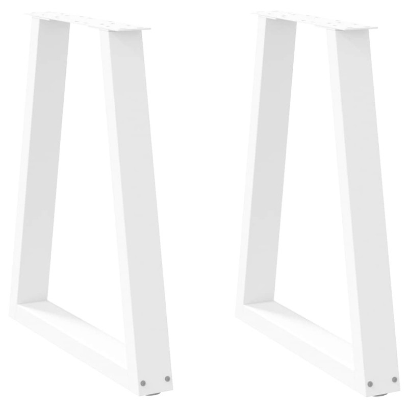 Picioare de masă în formă de V, 2 buc., alb, 50x(72-73,3) cm, oțel - WOODBB1995 Picioare de masă în formă de V, 2 buc., alb, 50x(72-73,3) cm, oțel - WOODBB1995
