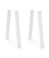 Picioare de masă în formă de V, 2 buc., alb, 50x(72-73,3) cm, oțel - WOODBB1995 Picioare de masă în formă de V, 2 buc., alb, 50x(72-73,3) cm, oțel - WOODBB1995