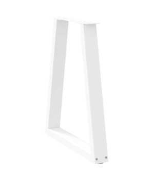 Picioare de masă în formă de V, 2 buc., alb, 50x(72-73,3) cm, oțel - WOODBB1995
