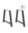 Picioare de masă în formă de A, 2 buc., antracit, 100x(72-73) cm, oțel - WOODBB1996