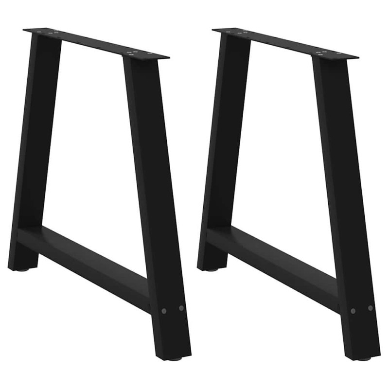 Picioare de masă în formă de A, 2 buc., negru, 100x(72-73) cm, oțel - WOODBB2008