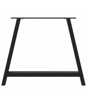 Picioare de masă în formă de A, 2 buc., negru, 100x(72-73) cm, oțel - WOODBB2008