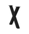 Picioare de masă în formă de X, 2 buc., negru, 80x(72-73) cm, oțel - WOODBB2009 Picioare de masă în formă de X, 2 buc., negru, 80x(72-73) cm, oțel - WOODBB2009