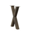 Picioare de masă în formă de X, 2 buc., oțel natural, 60 x (72-73) cm - WOODBB2010