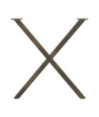 Picioare de masă în formă de X, 2 buc., oțel natural, 80x(72-73) cm - WOODBB2011 Picioare de masă în formă de X, 2 buc., oțel natural, 80x(72-73) cm - WOODBB2011