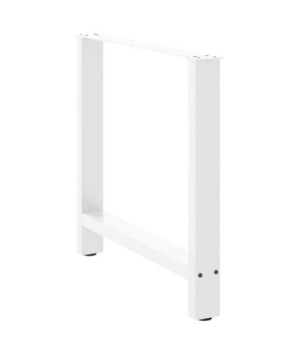 Picioare masă de sufragerie albe, 2 buc., 80x(72-73) cm, oțel - WOODBB2015