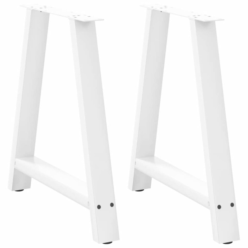 Picioare de masă în formă de A, 2 buc., alb, 70x(72-73) cm, oțel - WOODBB2017