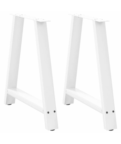 Picioare de masă în formă de A, 2 buc., alb, 70x(72-73) cm, oțel - WOODBB2017