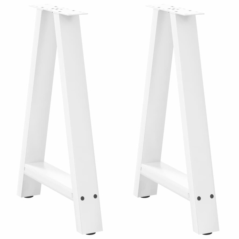 Picioare de masă în formă de A, 2 buc., alb, 50x(72-73) cm, oțel - WOODBB2018