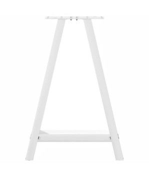 Picioare de masă în formă de A, 2 buc., alb, 50x(72-73) cm, oțel - WOODBB2018