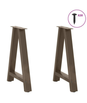 Picioare de masă în formă de A, 2 buc., 50x(72-73) cm, oțel - WOODBB2019