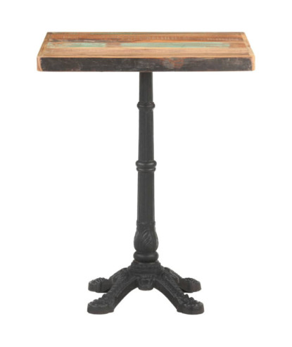 Masă de bistro, 60 x 60 x 76 cm, lemn reciclat - WOODBB218