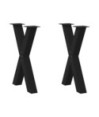 Picioare de masă în formă de X, 2 buc., negru, 50x(72-73) cm, oțel - WOODBB2020 Picioare de masă în formă de X, 2 buc., negru, 50x(72-73) cm, oțel - WOODBB2020