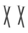 Picioare de masă în formă de X, 2 buc., antracit, 57x(72-73) cm, oțel - WOODBB2021 Picioare de masă în formă de X, 2 buc., antracit, 57x(72-73) cm, oțel - WOODBB2021