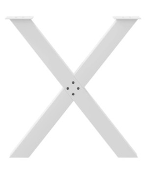 Picioare de masă în formă de X, 2 buc., alb, 70x(72-73) cm, oțel - WOODBB2022