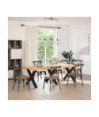 Picioare de masă în formă de X, 3 buc., negru, 90x(72-73) cm, oțel - WOODBB2024
