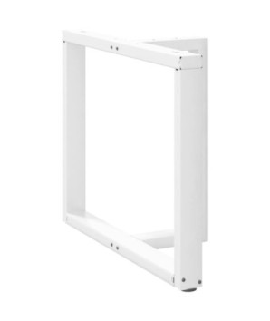 Picioare de masă în formă de T, 2 buc., alb, 100x35x(72-73) cm, oțel - WOODBB2025