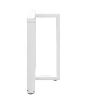 Picioare de masă în formă de T, 2 buc., alb, 100x35x(72-73) cm, oțel - WOODBB2025