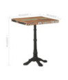 Masă de bistro, 60 x 60 x 76 cm, lemn reciclat - WOODBB218 Masă de bistro, 60 x 60 x 76 cm, lemn reciclat - WOODBB218