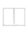 Picioare de masă în formă de T, 2 buc., alb, 100x35x(72-73) cm, oțel - WOODBB2025