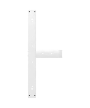 Picioare de masă în formă de T, 2 buc., alb, 100x35x(72-73) cm, oțel - WOODBB2025