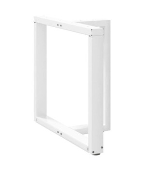 Picioare de masă în formă de T, 2 buc., alb, 70x35x(72-73) cm, oțel - WOODBB2026
