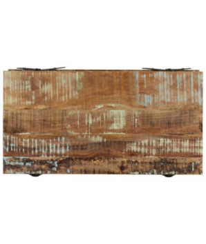 Măsuță cafea rustic, din lemn masiv reciclat, dreptunghiulară, 115 x 60 x 40 cm