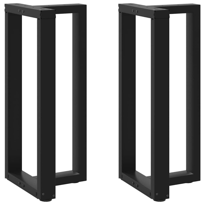 Picioare de masă de bar în formă de T, 2 buc., negru, 50x35x(90-91) cm, oțel - WOODBB2041 Picioare de masă de bar în formă de T, 2 buc., negru, 50x35x(90-91) cm, oțel - WOODBB2041
