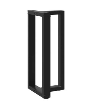 Picioare de masă de bar în formă de T, 2 buc., negru, 50x35x(90-91) cm, oțel - WOODBB2041