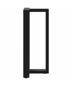 Picioare de masă de bar în formă de T, 2 buc., negru, 50x35x(90-91) cm, oțel - WOODBB2041