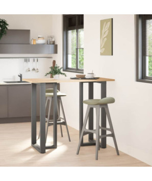 Picioare de masă de bar în formă de T, 2 buc., antracit, 60x35x(110-111) cm, oțel - WOODBB2042