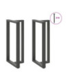 Picioare de masă de bar în formă de T, 2 buc., antracit, 60x35x(110-111) cm, oțel - WOODBB2042 Picioare de masă de bar în formă de T, 2 buc., antracit, 60x35x(110-111) cm, oțel - WOODBB2042
