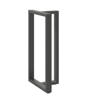 Picioare de masă de bar în formă de T, 2 buc., antracit, 60x35x(110-111) cm, oțel - WOODBB2042