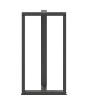 Picioare de masă de bar în formă de T, 2 buc., antracit, 60x35x(110-111) cm, oțel - WOODBB2042