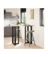 Picioare de masă de bar în formă de T, 2 buc., negru, 60x35x(110-111) cm, oțel - WOODBB2043
