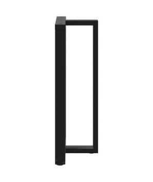 Picioare de masă de bar în formă de T, 2 buc., negru, 60x35x(110-111) cm, oțel - WOODBB2043