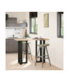 Picioare de masă de bar în formă de T, 2 buc., negru, 50x35x(100-101) cm, oțel - WOODBB2044 Picioare de masă de bar în formă de T, 2 buc., negru, 50x35x(100-101) cm, oțel - WOODBB2044