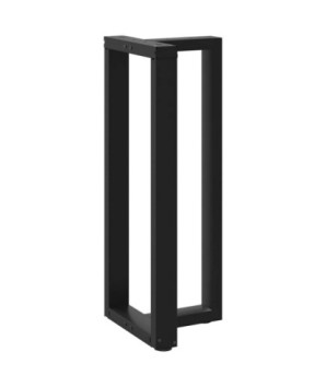 Picioare de masă de bar în formă de T, 2 buc., negru, 50x35x(100-101) cm, oțel - WOODBB2044