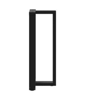 Picioare de masă de bar în formă de T, 2 buc., negru, 50x35x(100-101) cm, oțel - WOODBB2044