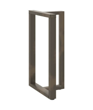Picioare de masă de bar în formă de T, 2 buc., negru, 60x35x(100-101) cm, oțel - WOODBB2045