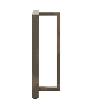 Picioare de masă de bar în formă de T, 2 buc., negru, 60x35x(100-101) cm, oțel - WOODBB2045