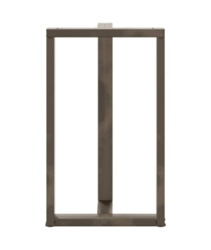 Picioare de masă de bar în formă de T, 2 buc., negru, 60x35x(100-101) cm, oțel - WOODBB2045