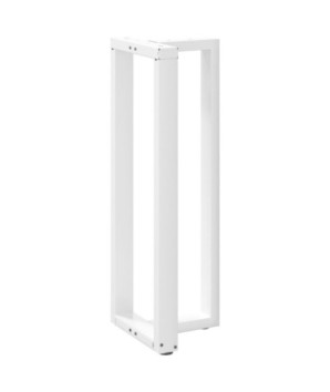Picioare de masă de bar în formă de T, 2 buc., alb, 40x35x(110-111) cm, oțel - WOODBB2046