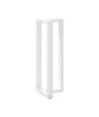 Picioare de masă de bar în formă de T, 2 buc., alb, 40x35x(110-111) cm, oțel - WOODBB2046