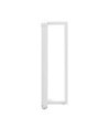 Picioare de masă de bar în formă de T, 2 buc., alb, 40x35x(110-111) cm, oțel - WOODBB2046