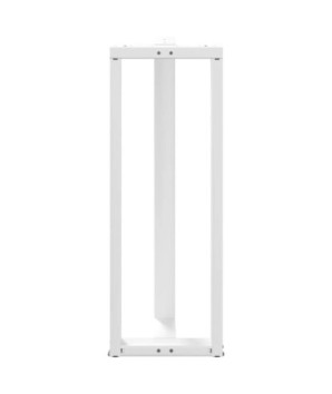 Picioare de masă de bar în formă de T, 2 buc., alb, 40x35x(110-111) cm, oțel - WOODBB2046