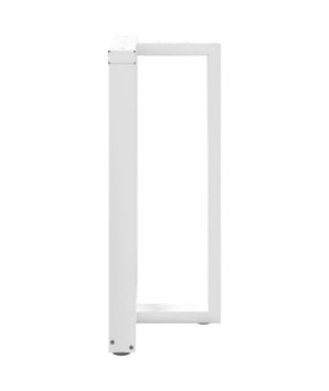Picioare de masă de bar în formă de T, 2 buc., alb, 60x35x(90-91) cm, oțel - WOODBB2047